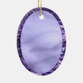 Angel in het Paarse Glas in lood Keramisch Ornament (Achterkant)