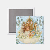 Angel in het wolkennet magneet (Voorkant / Achterkant)