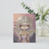 "Angel in Lila" Briefkaart (Staand voorkant)