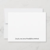 Angel in Paarse en gouden sterren zegt langzame sc Notitiekaartje (Achterkant)