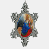 ANGEL IN RODE, GOUD, BLAUW TIN SNEEUWVLOK ORNAMENT (Links)