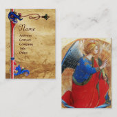 ANGEL IN RODE, GOUD, BLAUWE PLATTELANDSPARCHTIE VISITEKAARTJE (Voorkant / Achterkant)