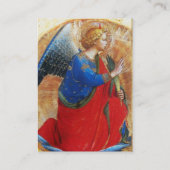 ANGEL IN RODE, GOUD, BLAUWE PLATTELANDSPARCHTIE VISITEKAARTJE (Achterkant)