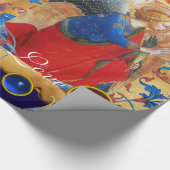 ANGEL IN RODE, GOUDE, BLAUWE VLOERENDE PARCHCHES M CADEAUPAPIER (Hoek)