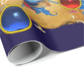 ANGEL IN RODE, GOUDE, BLAUWE VLOERENDE PARCHCHES M CADEAUPAPIER (Rol Hoek)