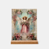 Angel in rode jurk -stijl acryl bord (Voorkant)