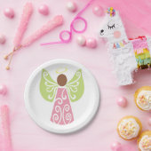 Angel in roze papieren bordje (Feest)