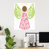 Angel in roze Poster (Thuiskantoor)