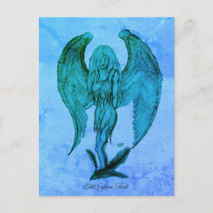 Angel in Tattoo Style Briefkaart