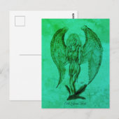 Angel in Tattoo Style Briefkaart (Voorkant / Achterkant)