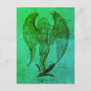 Angel in Tattoo Style Briefkaart