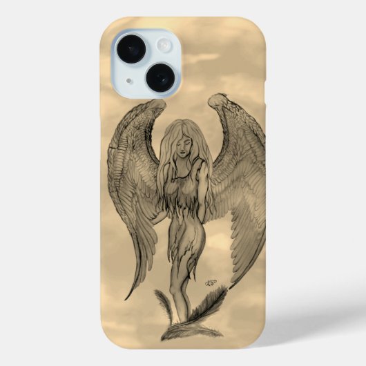 Angel in Tattoo Style Case-Mate iPhone Case (Achterkant)