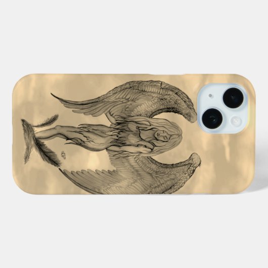 Angel in Tattoo Style Case-Mate iPhone Case (Achterkant (horizontaal))