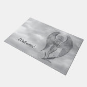 Angel in Tattoo Style Deurmat (Schuin)