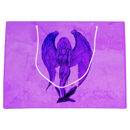 Angel in Tattoo Style Groot Cadeauzakje (Voorkant)