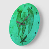 Angel in Tattoo Style Grote Klok (Hoek)