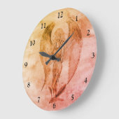 Angel in Tattoo Style Grote Klok (Hoek)