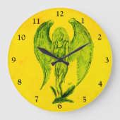 Angel in Tattoo Style Grote Klok (Voorkant)