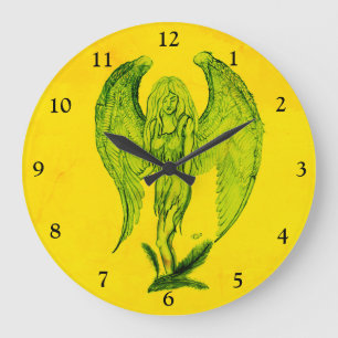 Angel in Tattoo Style Grote Klok