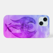 Angel in Tattoo Style iPhone 15 Case (Achterkant horizontaal)