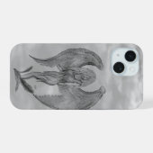 Angel in Tattoo Style iPhone 15 Case (Achterkant horizontaal)
