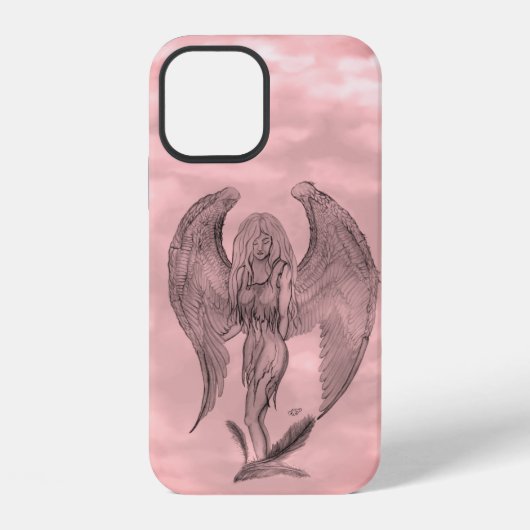 Angel in Tattoo Style iPhone Hoesje (Achterkant)