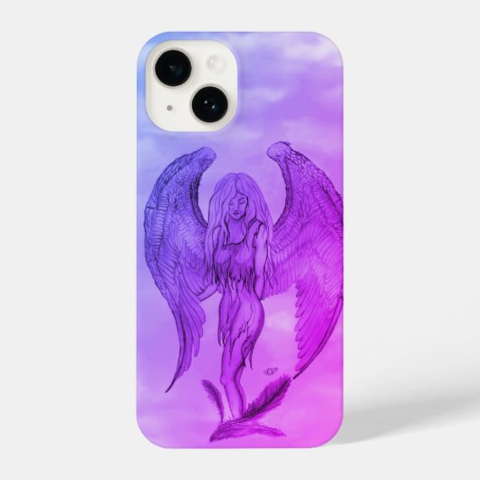 Angel in Tattoo Style iPhone Hoesje (Achterkant)
