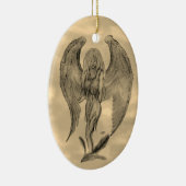 Angel in Tattoo Style Keramisch Ornament (Rechts)