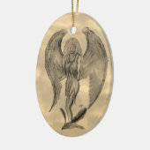 Angel in Tattoo Style Keramisch Ornament (Links)