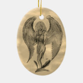 Angel in Tattoo Style Keramisch Ornament (Achterkant)