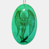 Angel in Tattoo Style Keramisch Ornament (Links)