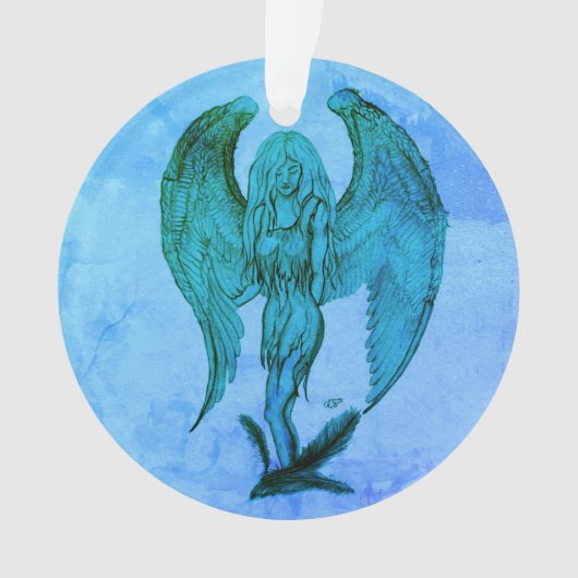 Angel in Tattoo Style Ornament (voorkant)