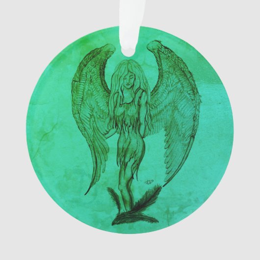 Angel in Tattoo Style Ornament (voorkant)