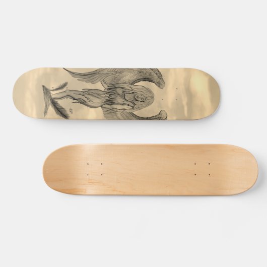 Angel in Tattoo Style Persoonlijk Skateboard (Horizontaal)