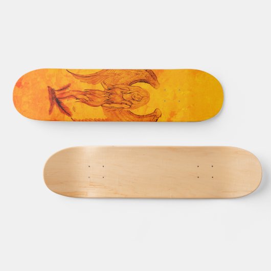 Angel in Tattoo Style Persoonlijk Skateboard (Horizontaal)