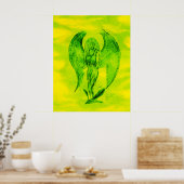 Angel in Tattoo Style Poster (Keuken)