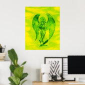 Angel in Tattoo Style Poster (Thuiskantoor)