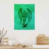 Angel in Tattoo Style Poster (Keuken)