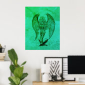 Angel in Tattoo Style Poster (Thuiskantoor)