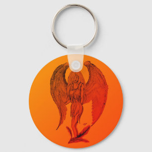 Angel in Tattoo Style Sleutelhanger