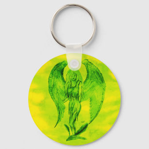 Angel in Tattoo Style Sleutelhanger