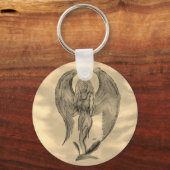 Angel in Tattoo Style Sleutelhanger (Voorkant)