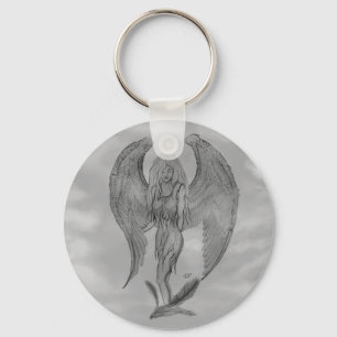Angel in Tattoo Style Sleutelhanger