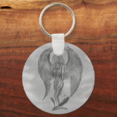 Angel in Tattoo Style Sleutelhanger (Voorkant)