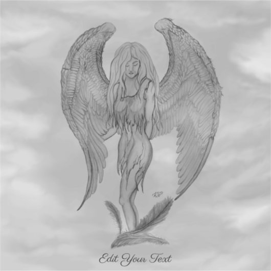 Angel in Tattoo Style Sticker (Voorkant)