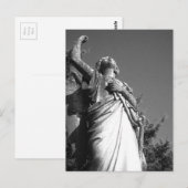 Angel in zwart-wit briefkaart (Voorkant / Achterkant)