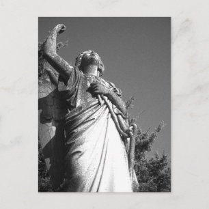 Angel in zwart-wit briefkaart