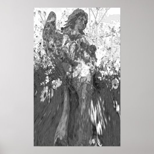 Angel in zwart-wit poster (Voorkant)