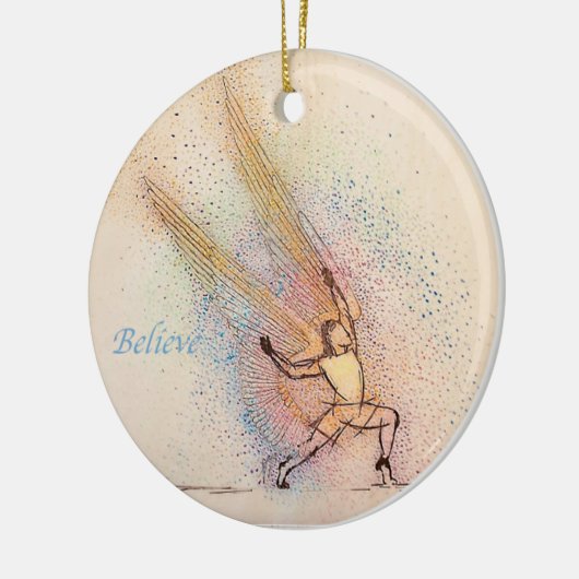 Angel Inspiration - Keramisch rond Ornament (Links)