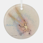 Angel Inspiration - Ronde glazen Inspirerend Glas Ornament (Voorkant)